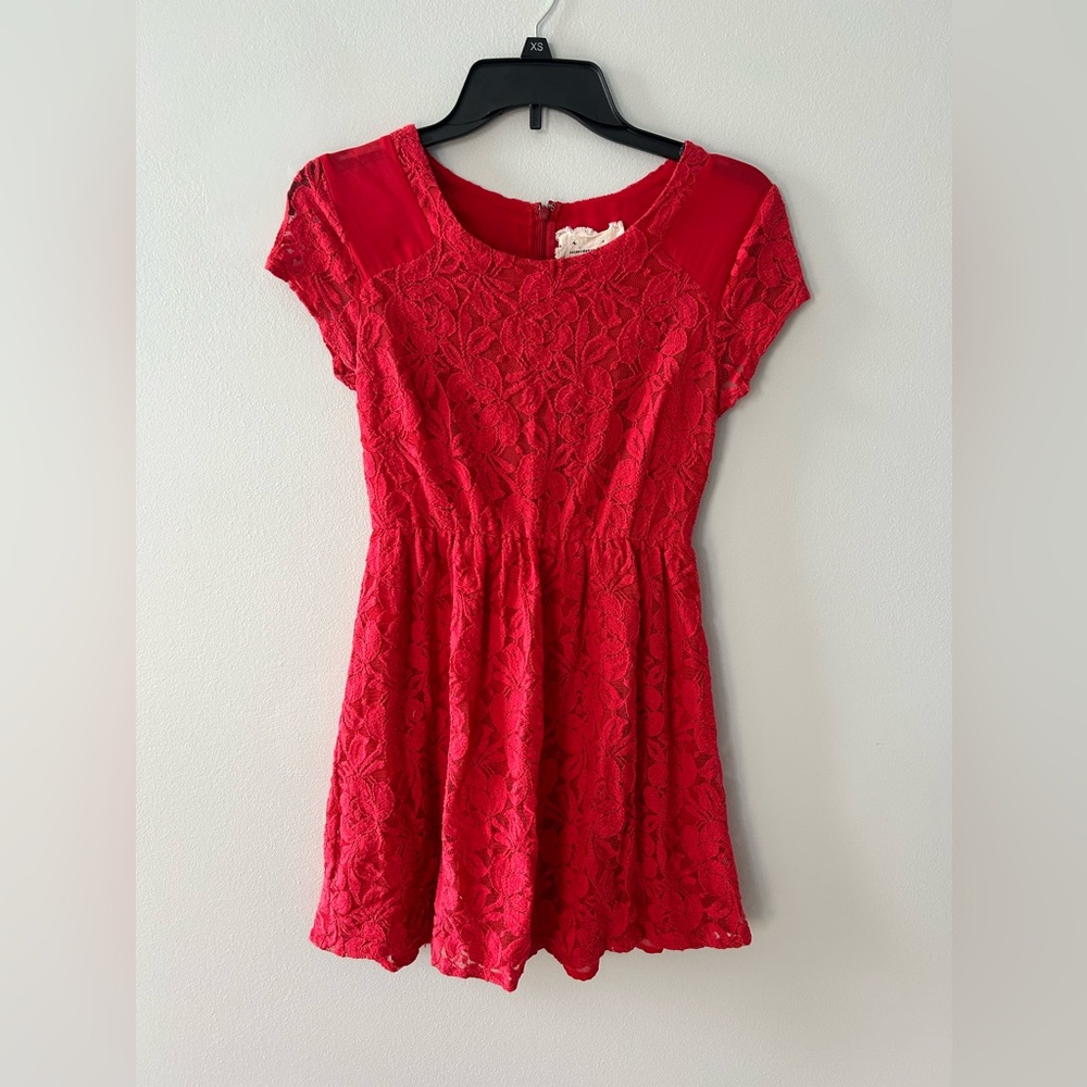 Coincidence & Chance Red Lace Dress